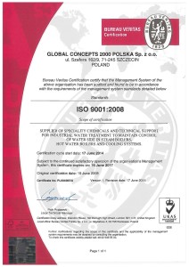 Uzyskanie certyfikatu ISO 9001:2008 do roku 2017